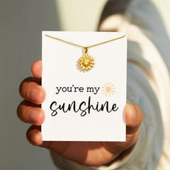 Sunflower Shape 18K Gold-Plated Pendant Necklace - 808Lush