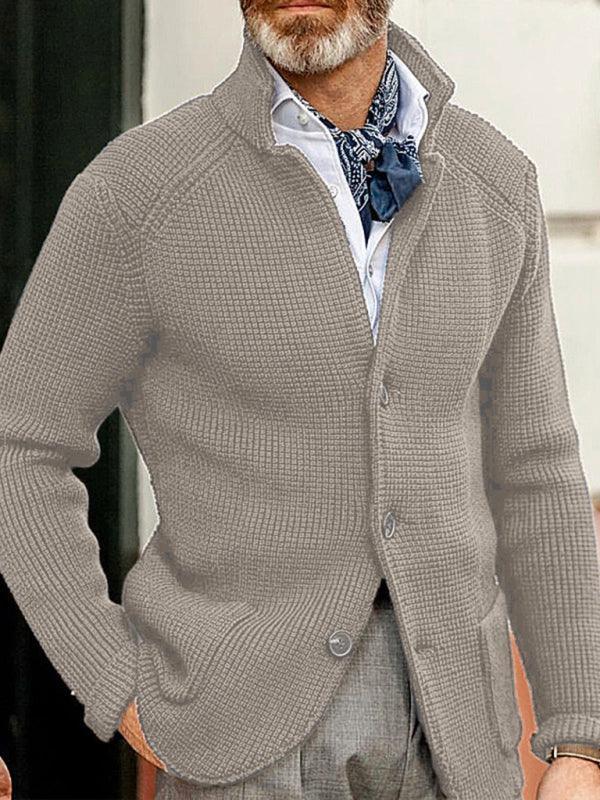 Winter Sweater Stand Collar Cardigan Foreign Trade Men's Knitted Jacket - 808Lush