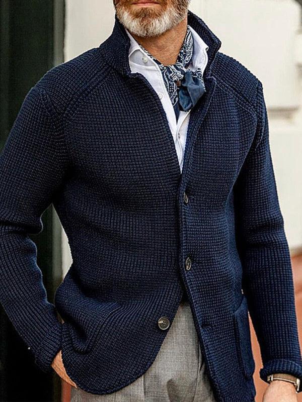 Winter Sweater Stand Collar Cardigan Foreign Trade Men's Knitted Jacket - 808Lush