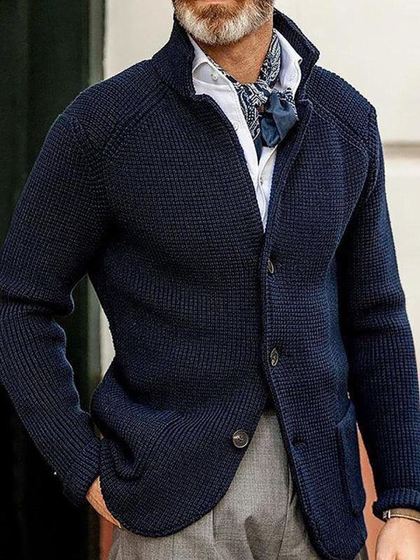 Winter Sweater Stand Collar Cardigan Foreign Trade Men's Knitted Jacket - 808Lush