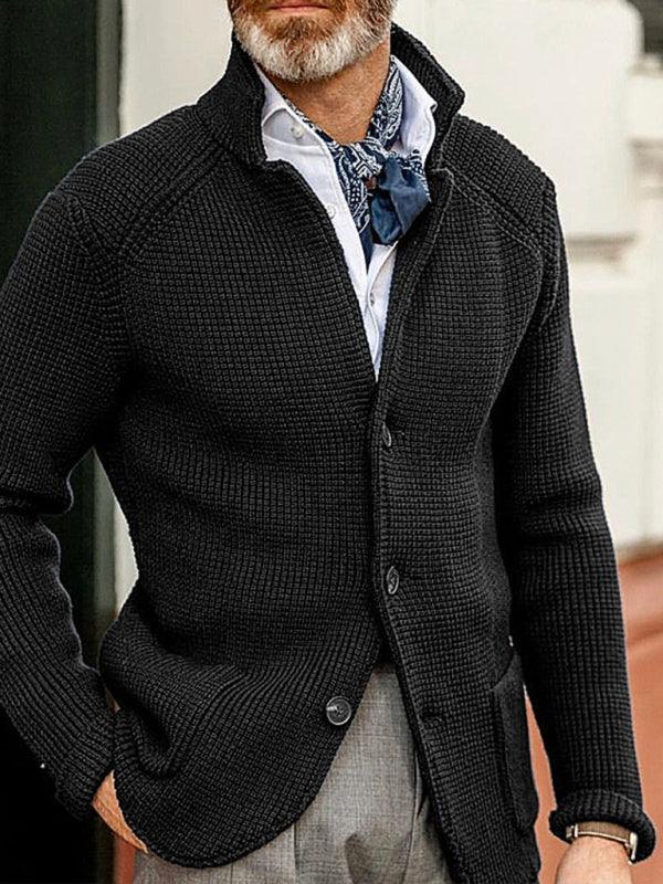 Winter Sweater Stand Collar Cardigan Foreign Trade Men's Knitted Jacket - 808Lush