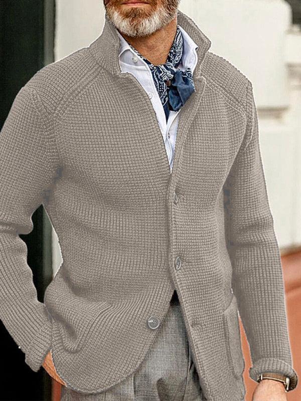 Winter Sweater Stand Collar Cardigan Foreign Trade Men's Knitted Jacket - 808Lush