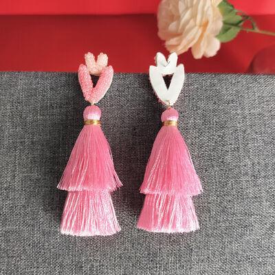 Tassel Bead Stainless Steel Dangle Earrings - 808Lush