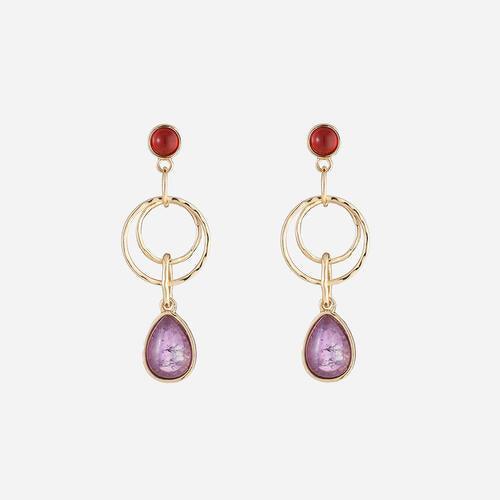 Teardrop Shape Alloy Dangle Earrings - 808Lush