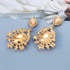 Teardrop Shape Rhinestone Alloy Dangle Earrings - 808Lush