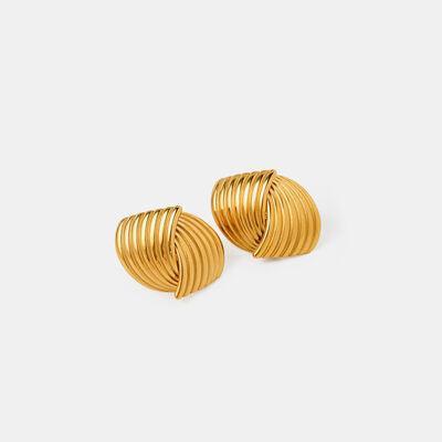 Texture Stainless Steel Stud Earrings - 808Lush