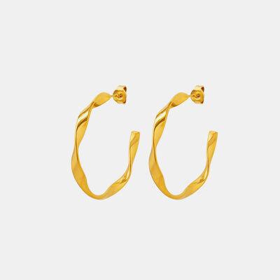 Titanium Steel C-Hoop Earrings - 808Lush