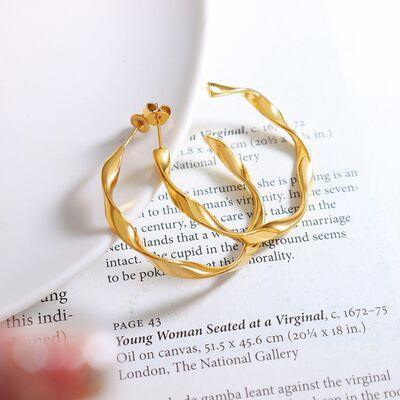 Titanium Steel C-Hoop Earrings - 808Lush