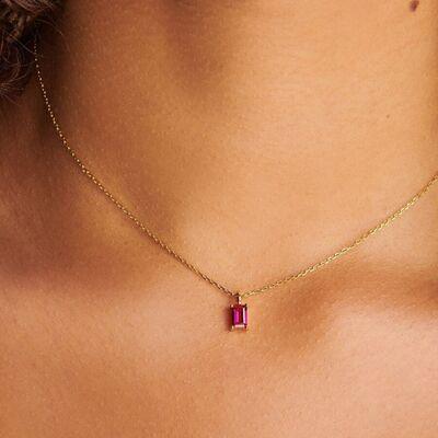 Titanium Steel Inlaid Zircon Pendant Necklace - 808Lush