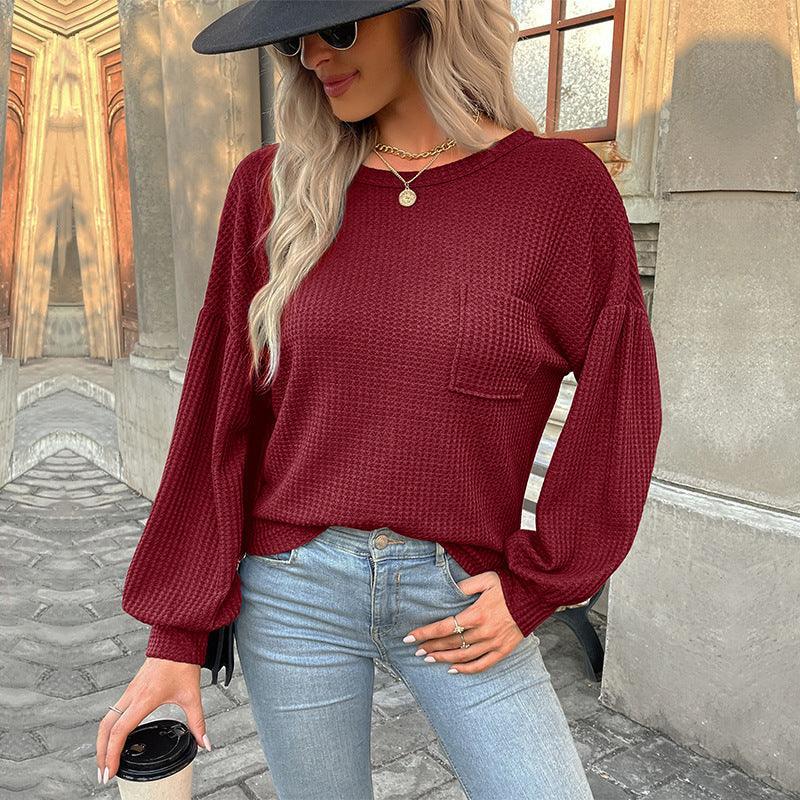 Top Long Sleeve Grey Open Back Cutout Knit Sweater - 808Lush