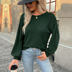 Top Long Sleeve Grey Open Back Cutout Knit Sweater - 808Lush