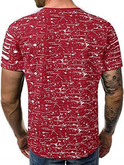 Trendy, Flowery, Round-Necked T-Shirts, Street Men'S Wear - 808Lush