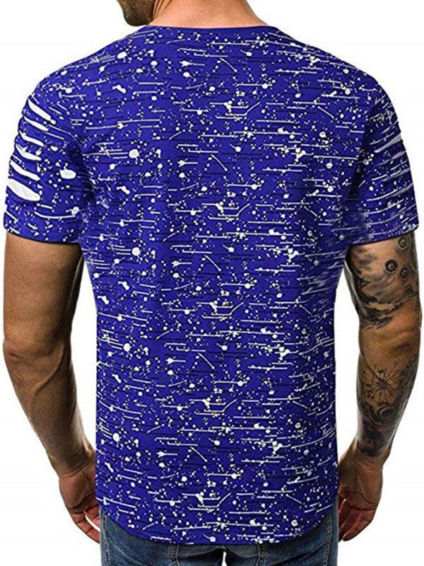 Trendy, Flowery, Round-Necked T-Shirts, Street Men'S Wear - 808Lush