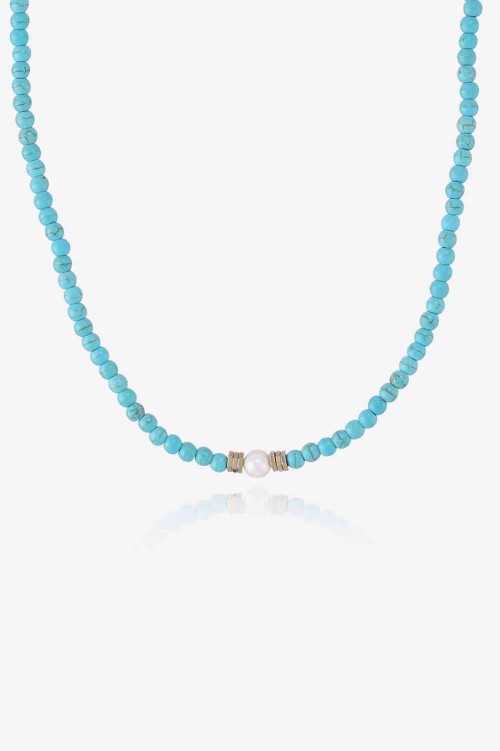 Turquoise & Pearl Necklace - 808Lush