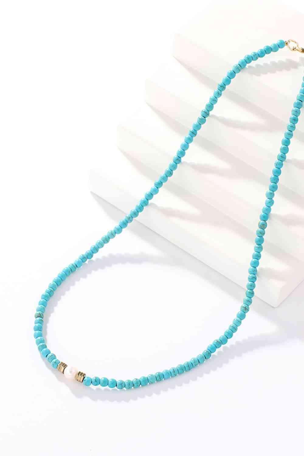 Turquoise & Pearl Necklace - 808Lush