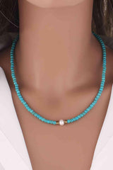 Turquoise & Pearl Necklace - 808Lush