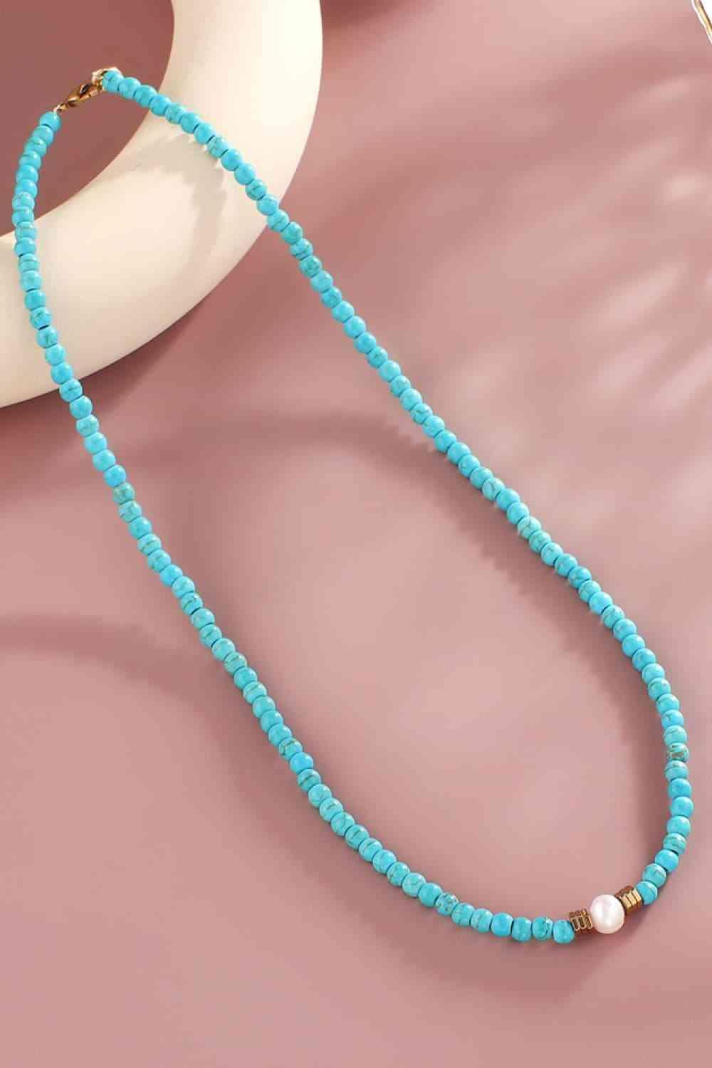 Turquoise & Pearl Necklace - 808Lush