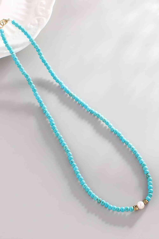 Turquoise & Pearl Necklace - 808Lush
