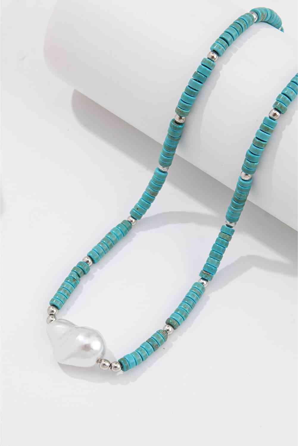 Turquoise & Pearl Necklace - 808Lush