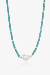 Turquoise & Pearl Necklace - 808Lush