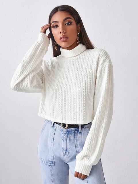 Turtleneck Long Sleeve Top - 808Lush