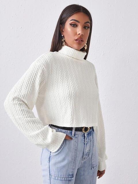 Turtleneck Long Sleeve Top - 808Lush