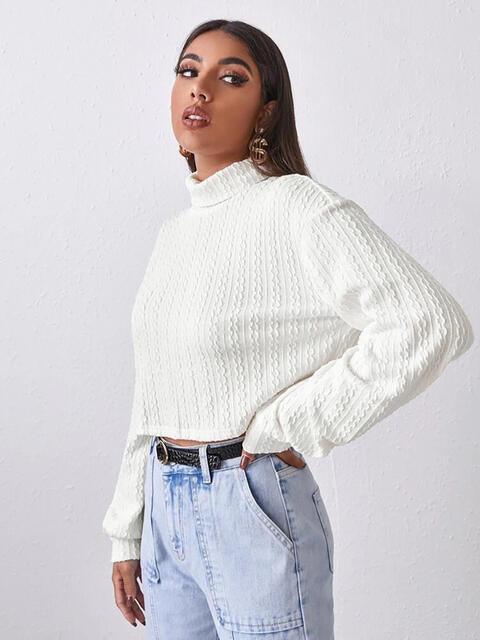 Turtleneck Long Sleeve Top - 808Lush