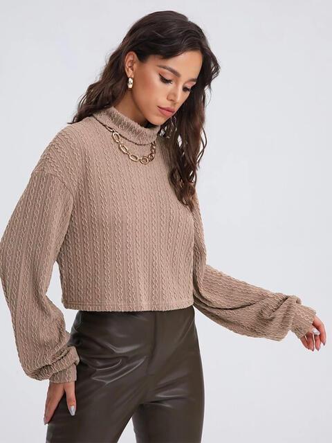 Turtleneck Long Sleeve Top - 808Lush