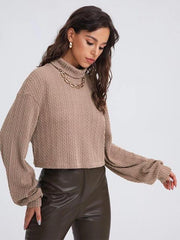 Turtleneck Long Sleeve Top - 808Lush