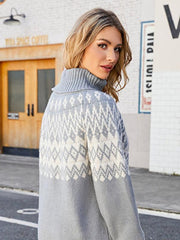 Turtleneck Sweater Women Pullover Loose Retro Outerwear Knitted Women's Sweater - 808Lush