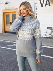 Turtleneck Sweater Women Pullover Loose Retro Outerwear Knitted Women's Sweater - 808Lush