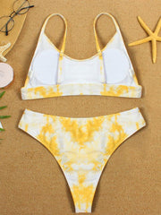 Two-piece swimsuit sexy tie-dye gradient push-up bikini - 808Lush