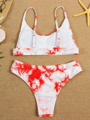 Two-piece swimsuit sexy tie-dye gradient push-up bikini - 808Lush