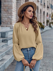 V-neck loose casual autumn and winter women's tops - 808Lush