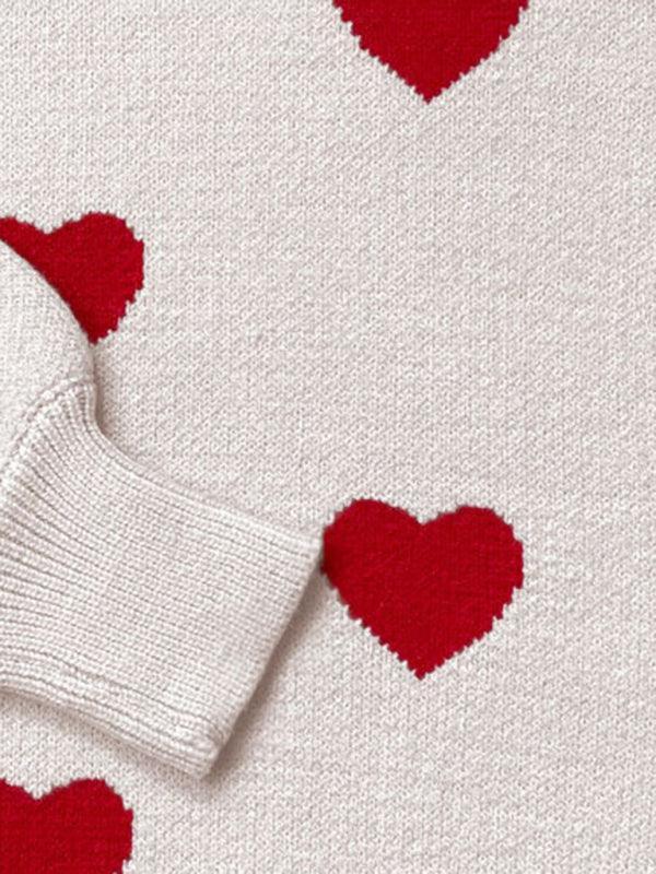 Valentine's Day Heart Pullover Women's Knitwear Large Size Loose Sweater - 808Lush