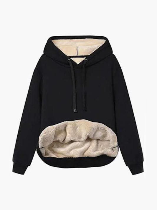 Warm Lamb Fleece Pocket Hooded Sports Sweater Coat Women - 808Lush