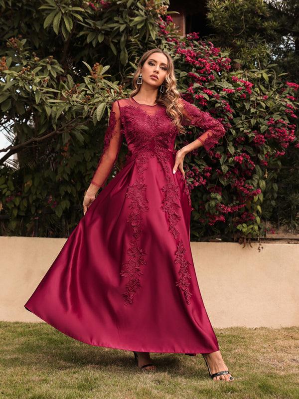 Lace Swing Sexy Long Dress Trailing Banquet Dress - 808Lush