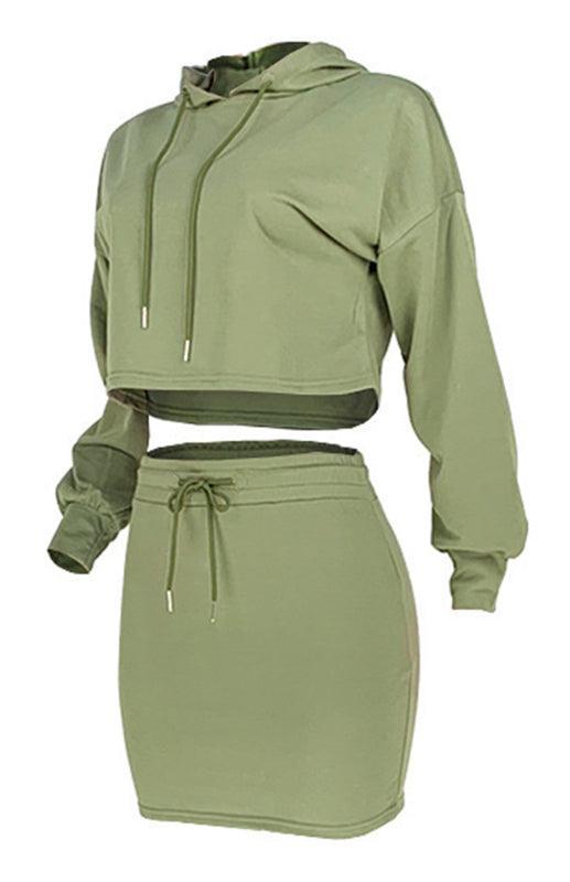 Women'S Casual Sports Sweater Suit Skirt - 808Lush