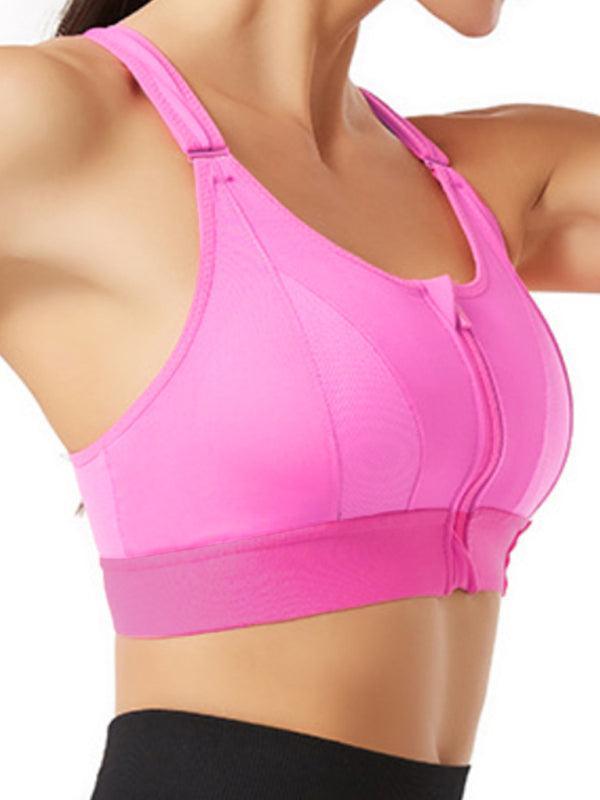 Women's Adjustable Front Zip Sports Bra - 808Lush