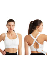 Women's Adjustable Front Zip Sports Bra - 808Lush