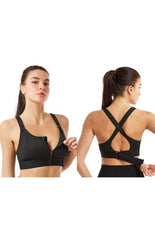 Women's Adjustable Front Zip Sports Bra - 808Lush