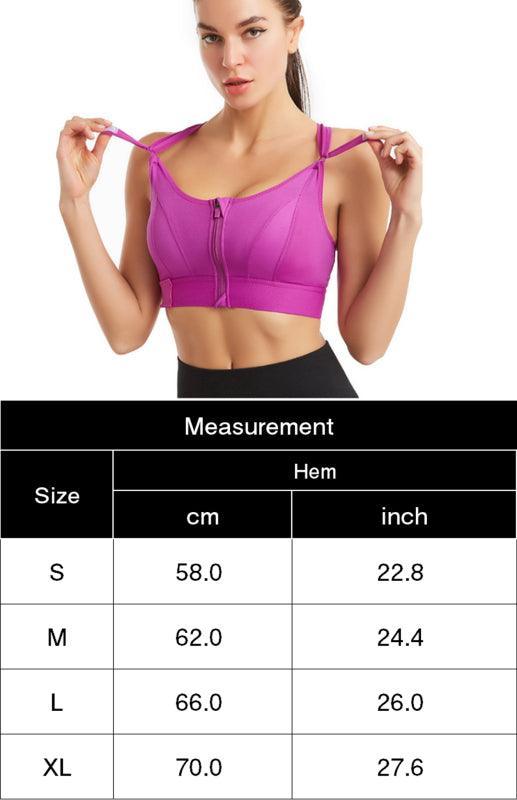 Women's Adjustable Front Zip Sports Bra - 808Lush