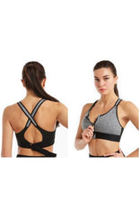 Women's Adjustable Front Zip Sports Bra - 808Lush