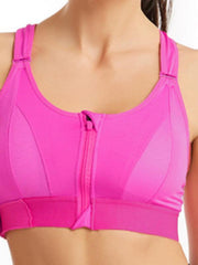 Women's Adjustable Front Zip Sports Bra - 808Lush