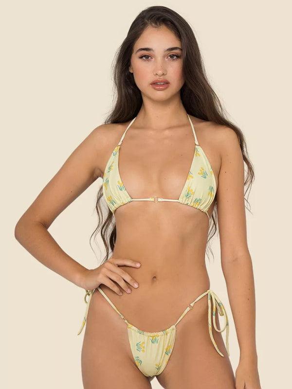 Women's Beach Metal Ring Straps Sexy Two-piece Bikini - 808Lush