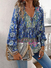 Women's Bohemian Casual Floral Print blouse - 808Lush