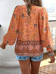 Women's Bohemian Casual Floral Print blouse - 808Lush