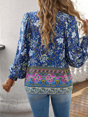 Women's Bohemian Casual Floral Print blouse - 808Lush