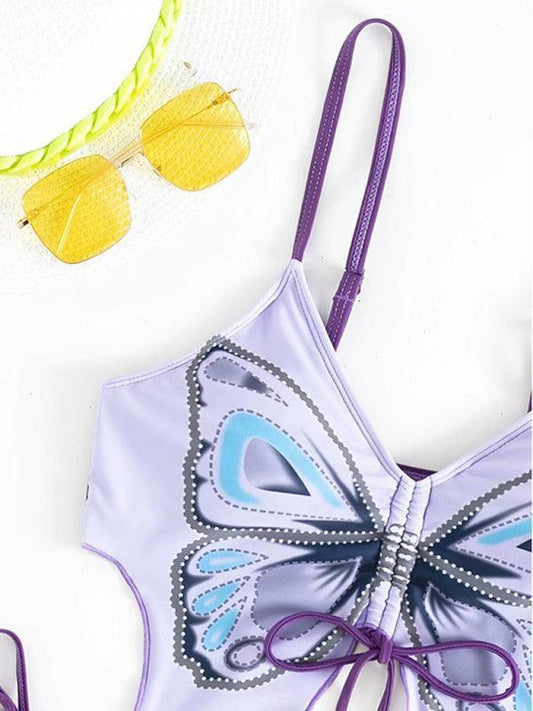 Women's Butterfly Print Bikini Two-Piece Set - 808Lush