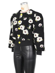 Women's Button Three-dimensional Flower Short Jacket - 808Lush